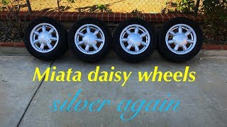 project 1990 Mazda Miata part 32 REFINISH OF SPARE WHEELS [upl. by Ancelin478]