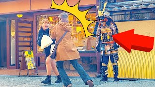 43 SAMURAI Mannequin Prank in Kyoto Japan  Japanese statue prank amp Best reactions Kiyomizu Temple [upl. by Alvin528]