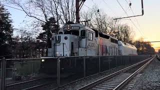 NJT YD43 amp NJT 4100 on 853 at MaplewoodNJ [upl. by Noryahs]