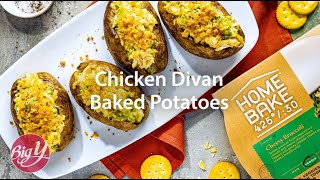 Chicken Divan Baked Potatoes Recipe [upl. by Yetnom]