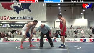 Petros Petrosyan vs Juan Lopez at 2013 Veterans Nationals  Freestyle [upl. by Ezequiel479]