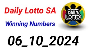 Daily Lotto SA 06102024  South Africa Daily Lotto [upl. by Anirod]