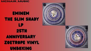 Eminem The Slim Shady LP 25th Anniversary Zoetrope Vinyl Unboxing [upl. by Sirrap]