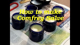 How to Make Herbal Comfrey Salve or Balm using Fresh Comfrey Leaves [upl. by Nwavahs]