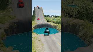 Cars vs Giant Water pit 3  BeamNGDrive [upl. by Ainitsirhc]