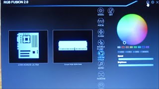 Changing RGB Fan Color Using Gigabytes Fusion Software  Aorus Z390 Ultra Motherboard [upl. by Anirahs]