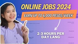 Work From Home Online Jobs 2024  Kumita Online hanggang Php6000Week [upl. by Thorncombe516]