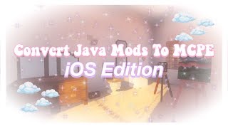 how to convert minecraft java modstextures to mcpe  in depth tutorial ios edition 🌥🦋 [upl. by Aihsemat]