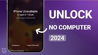 How to Unlock iPhone Passcode without Computer If Forgot 2024 [upl. by Elleynad139]