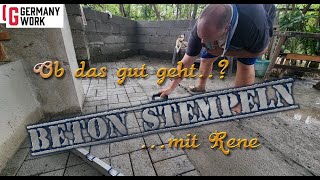 075 Philippinen Pflasterstein selber machen ganz einfach Beton stempeln Steine imitieren [upl. by Ottinger735]