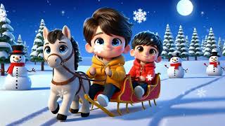 Jingle Bells Song for Kids with Lyrics  Christmas Songs for Kids  Happy Bees TV [upl. by Enened]