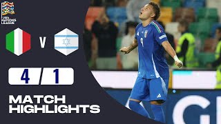 Italy vs Israel  41  Highlights  UEFA Nations League 202425  italia israel [upl. by Sewole239]