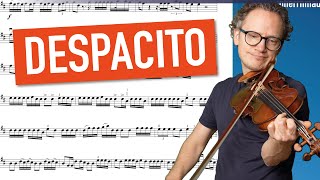 Despacito Violin Cover  Violin Sheet Music  Playalong [upl. by Idurt431]