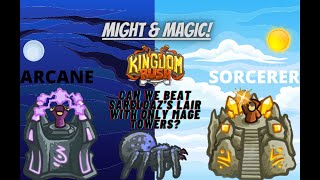 Can we beat Kingdom Rush elite level Sarelgazs Lair with only mage towers Veteran mode [upl. by Bendicta574]