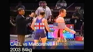 CAEL SANDERSON USA vs Revaz Mindorashvili GEO2003 World Championships [upl. by Shurwood25]