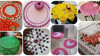 Crochet table cloths ideas designs 😍 knitted with wool crochet tablecloths kinitted crochet cute [upl. by Notlil173]