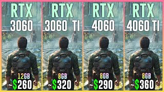 RTX 3060 vs RTX 3060 TI vs RTX 4060 vs RTX 4060 TI  Test in 20 Games  1080p  1440p  4K [upl. by Henleigh]