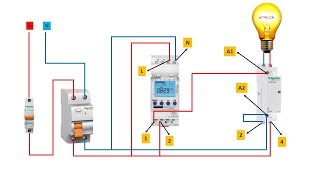 How to Install Schneider ICT Single Phase Contactor with Timer [upl. by Ydak]