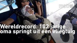 102jarige oma is s werelds oudste skydiver ooit [upl. by Einot]