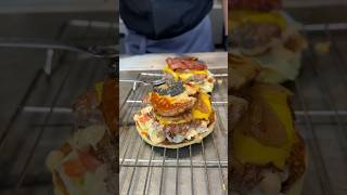 Caviar and foie gras burger 🍔😋 help subscribe shorts satisfying burger [upl. by Dragelin]