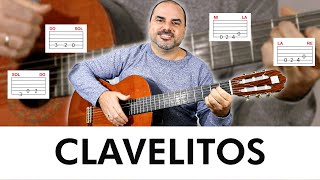 COMO TOCAR CLAVELITOS CON LA GUITARRA🎸 [upl. by Ralyt]