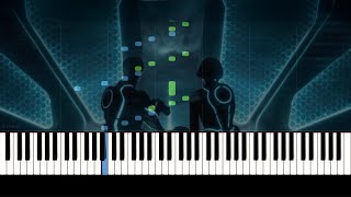 Tron Legacy  Solar Sailer  Piano Tutorial [upl. by Aleac]