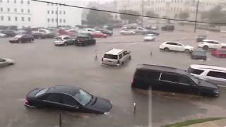 Cars Submerged by Floodwaters at Alabama State House in Montgomery [upl. by Aneret]