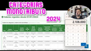 CATEGORIAS MONOTRIBUTO 2024 [upl. by Moon]