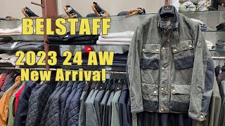 2023 秋冬 新作 BELSTAFF ベルスタッフ TRIALMASTER RACEMASTER レザー ワックスコットン シャツアウター セーター スウェット rootweb ルーツウェブ 広島 [upl. by Ayatal]