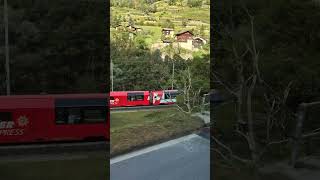 Glacier Express Train viewed through a coach window [upl. by Anayi]