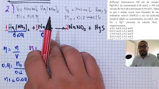 Como descobrir o reagente em excesso e a concentração dos Íons em uma reação química [upl. by Yrocaj]