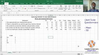 Likert Scale Analysis  Mean and Standard Deviation [upl. by Ikkiv]