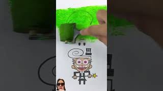 Cosmo and wanda paint art shorts geniusglowgalaxy paintart animation drawing [upl. by Atirhs607]