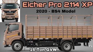 New Eicher Pro 2114 XP  2020 Bs4 Model  Price Mileage Specifications [upl. by Naujtna903]