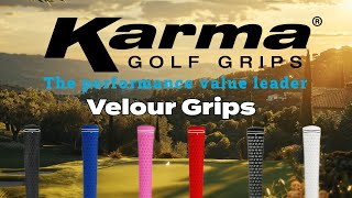 AFFORDABLE REPLACEMENT GOLF CLUB GRIPS KARMA VELOUR GOLF GRIPS 6 Sizes amp Colors [upl. by Yelroc353]