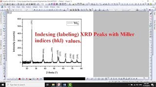 How to label XRD peaks with Miller indices  hkl values  11 [upl. by Cohbath]