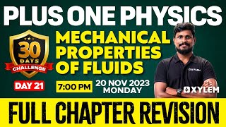 Plus One  Physics  Mechanical Properties of Fluids  Xylem Plus One [upl. by Odnomyar]