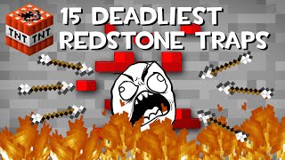 Top 15 Minecraft Redstone Trap Creations Showcase [upl. by Icyak29]