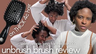 unbrush hair brush HONEST review on 4C HAIR [upl. by Jaynes]