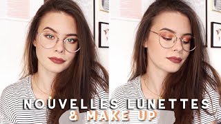 SE MAQUILLER AVEC DES LUNETTES w mes nouvelles lunettes [upl. by Ardnoet611]