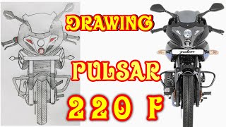 Pulsar 220 f  Drawing 220 f  For 220 f lovers  By Bishal ArT Official [upl. by Tanya]