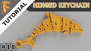 Fusion 360 Tutorials 11 Articulated Dolphin Hinged Keychain [upl. by Hennahane246]