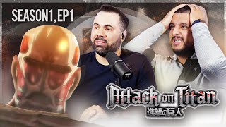 Our Very First Time Watching Anime  Attack On Titan 1x1 quotThe Fall of Shiganshina Part 1quot Reaction [upl. by Shreeves350]