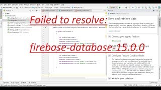 Failed to resolve firebasedatabase1500 Android Studio [upl. by Ahserb]