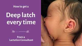 Breastfeeding latch  Deep Latch Technique  What you NEED to know to get a comfortable latch [upl. by Yssirc59]