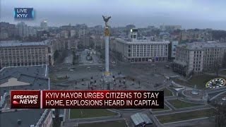 Air raid sirens sound in Ukraine capital Kyiv [upl. by Azeel272]