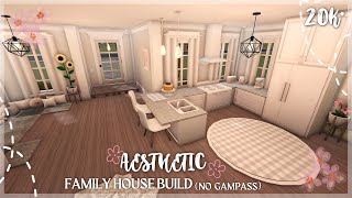 20K BLOXBURG AESTHTIC FAMILY HOUSE BUILD NO GAMEPASS [upl. by Suinuj]