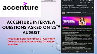 Accenture Interview After Communication assessment  How To Prepare For Accenture [upl. by Nylatsirk]