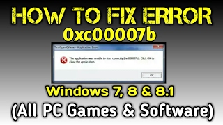 How to Fix Error 0xc00007b in Windows 108187 100 Solved 2017 [upl. by Russon709]