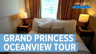 Grand Princess Oceanview P246 Room Tour [upl. by Annim]